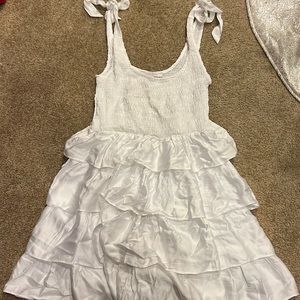 White ruffle dress